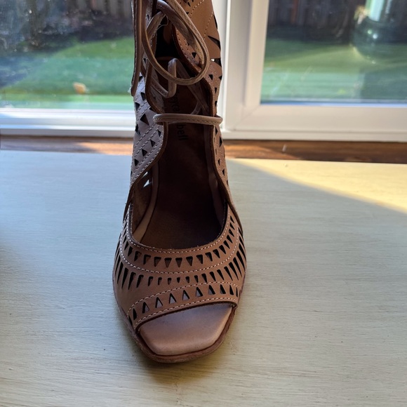 Jeffrey Campbell for Free People Radillo Wedge open toe lace up booties - Picture 4 of 14